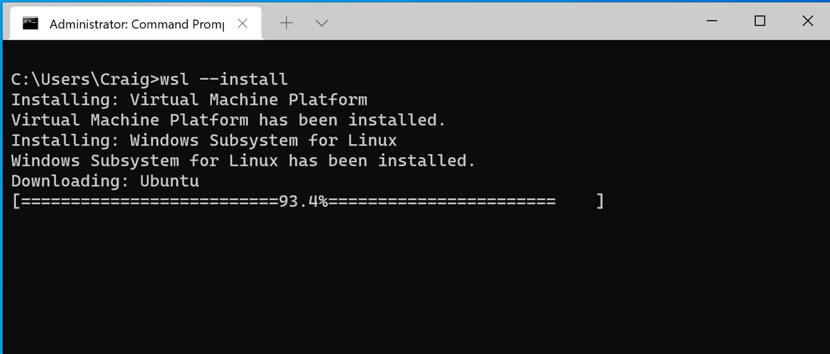 Installing WSL